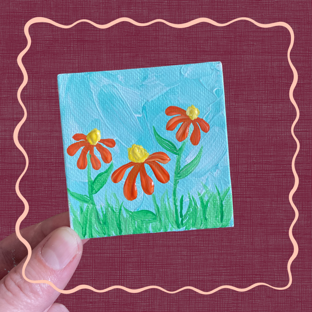 Orange Flowers Miniature