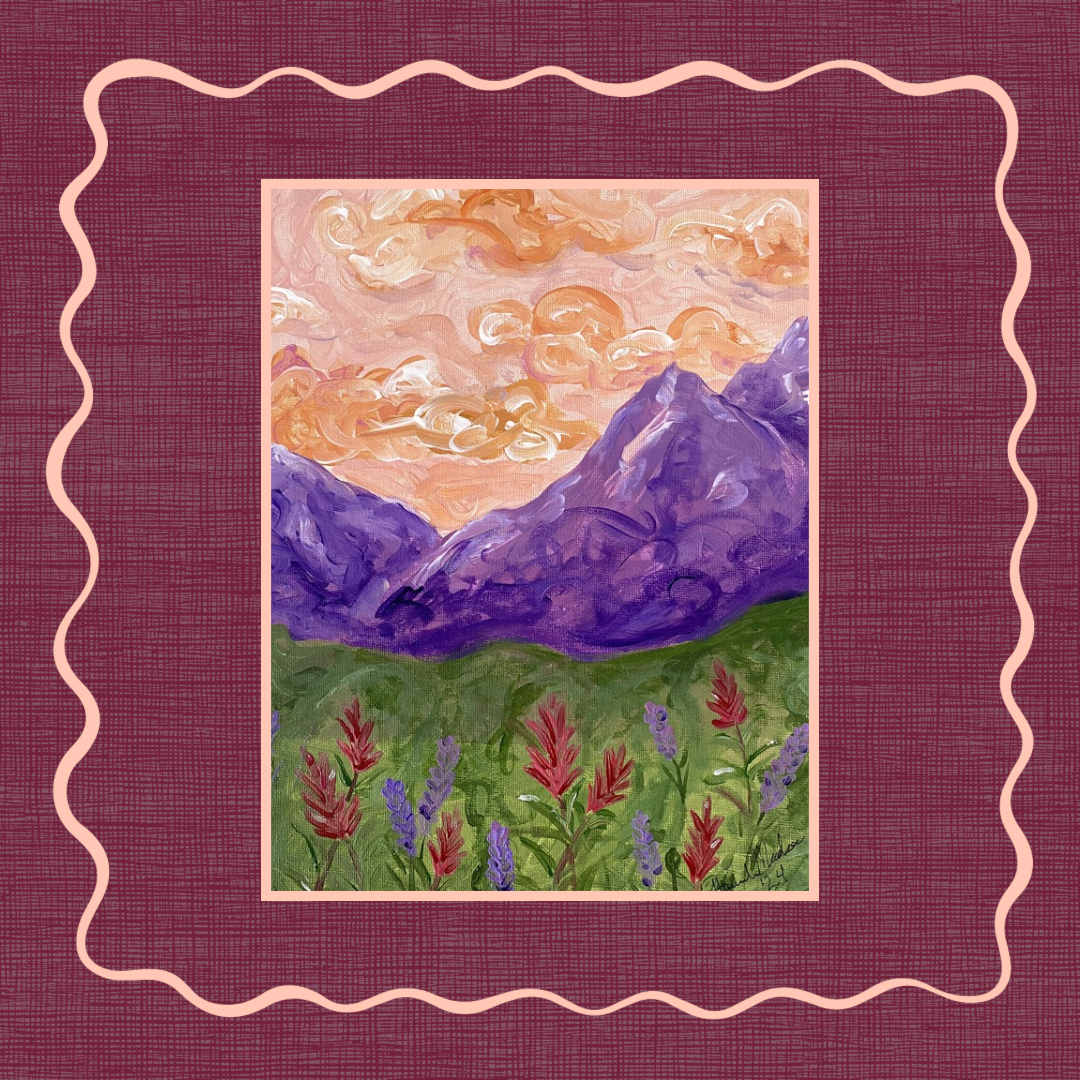 Peach Sunset - Sticker