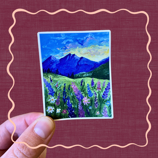 A Lupine Sunrise - Sticker
