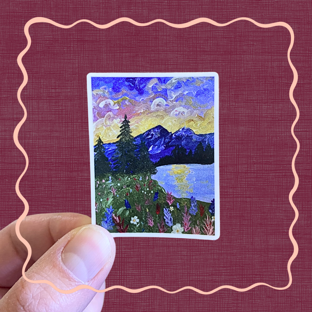 An Evening by the Lake -Sticker