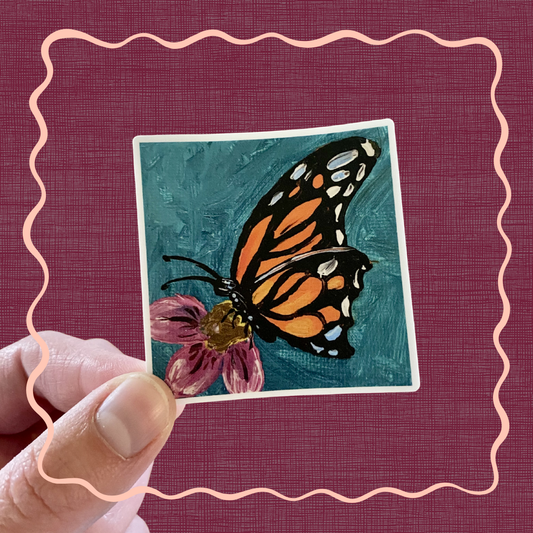 Teal Monarch - Sticker