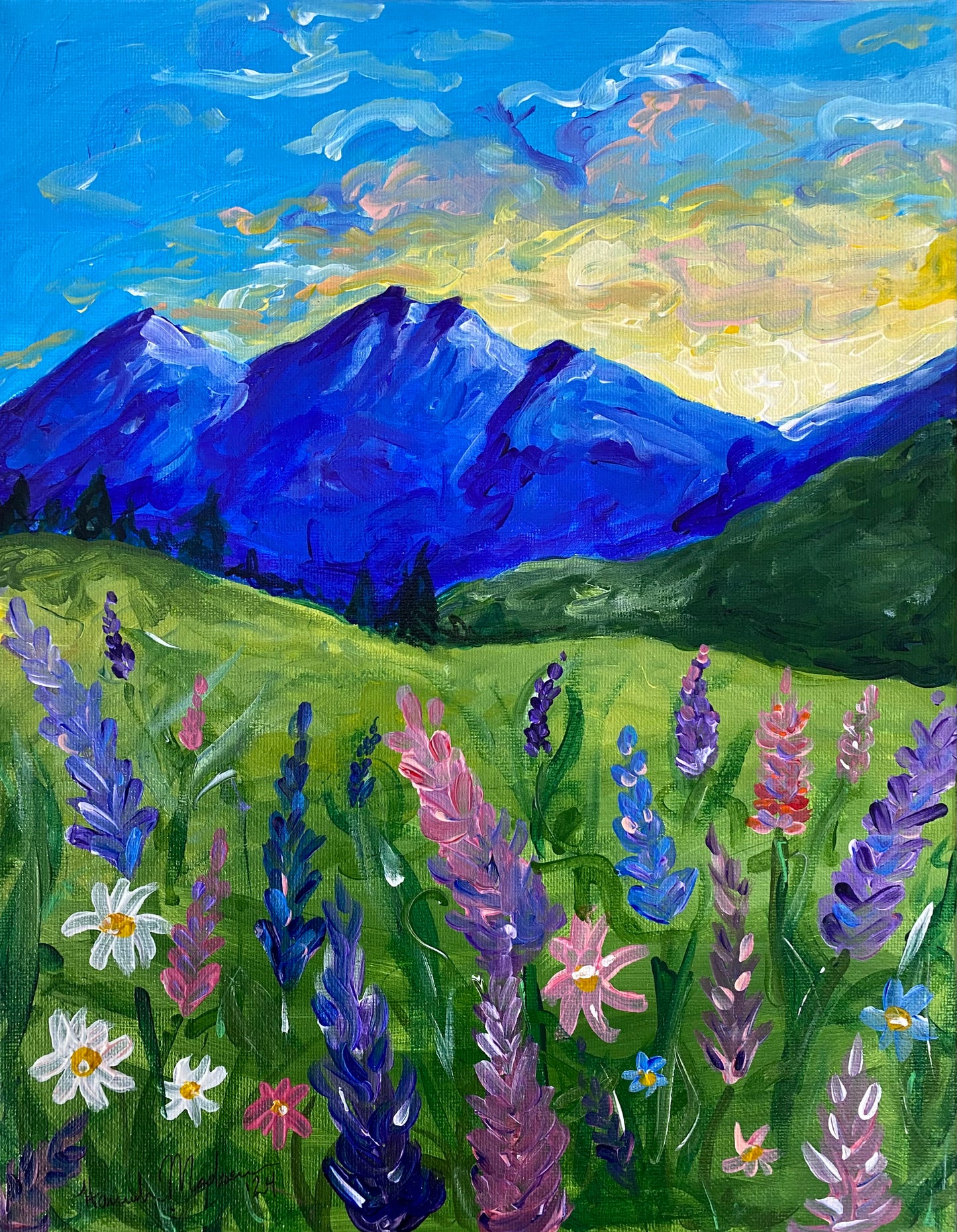 A Lupine Sunrise - 8x10 PRINT