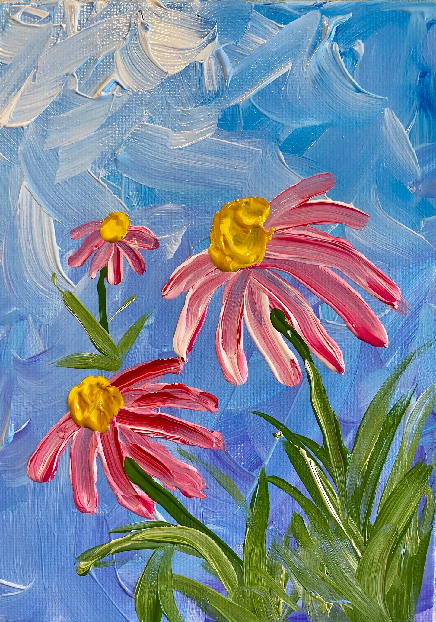 Pink Coneflower - 5x7 FRAMED